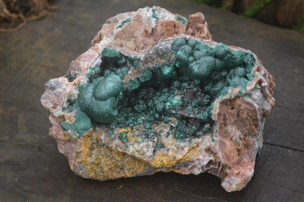 Natural Rare Ball Malachite On Drusy Quartz & Dolomite Matrix  x 1 From Kambove, Congo - Toprock Gemstones and Minerals 