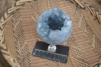 Polished Blue Celestite Egg Geodes  x 3 From Sakoany, Madagascar