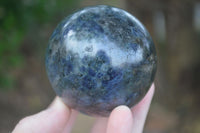 Polished Rare Iolite / Water Sapphire Spheres  x 2 From Madagascar - Toprock Gemstones and Minerals 