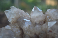 Natural Cascading White Phantom Smokey Quartz Clusters  x 2 From Luena, Congo - Toprock Gemstones and Minerals 