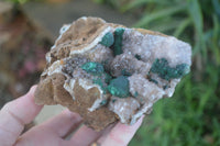 Natural Rare Ball Malachite On Drusy Quartz & Dolomite Matrix  x 2 From Kambove, Congo - Toprock Gemstones and Minerals 