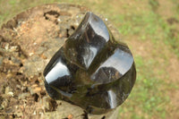 Polished Extra Large Dark Smokey Quartz Flame  x 1 From Madagascar - TopRock