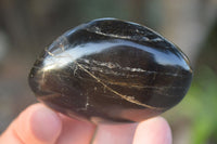 Polished Schorl Black Tourmaline Palm Stones  x 20 From Madagascar - Toprock Gemstones and Minerals 