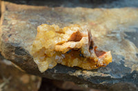 Natural Golden Limonite / Lemonite Quartz Clusters  x 6 From Mwinilunga, Zambia - TopRock