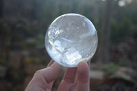 Polished Clear Quartz Crystal Balls  x 2 From Ambatondrazaka, Madagascar