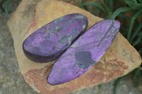 Polished Metallic Purpurite Free Forms With Matte Finish x 12 From Erongo, Namibia - Toprock Gemstones and Minerals 