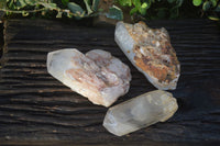 Natural Large Quartz Crystals With Polished Terminations  x 3 From Madagascar - Toprock Gemstones and Minerals 