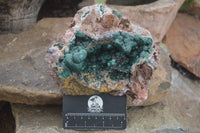 Natural Rare Ball Malachite On Drusy Quartz & Dolomite Matrix  x 1 From Kambove, Congo - Toprock Gemstones and Minerals 