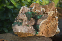 Natural Rare Ball Malachite On Drusy Quartz & Dolomite Matrix  x 2 From Kambove, Congo - Toprock Gemstones and Minerals 