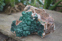 Natural Rare Ball Malachite On Drusy Quartz & Dolomite Matrix  x 1 From Kambove, Congo - Toprock Gemstones and Minerals 