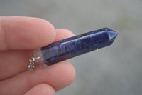 Polished Packaged Hand Crafted Resin Pendant with Sodalite Chips - sold per piece - From Bulwer, South Africa - TopRock