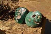 Polished Green Mtorolite Free Forms  x 12 From Zimbabwe - TopRock