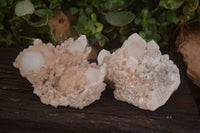 Natural Large Candle Quartz Crystals  x 2 From Madagascar