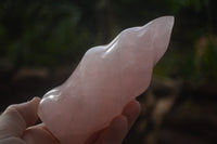 Polished Gemmy Pink Rose Quartz Flames  x 2 From Ambatondrazaka, Madagascar - TopRock