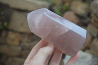 Polished Gemmy Rose Quartz Points x 4 From Madagascar