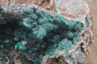 Natural Rare Ball Malachite On Drusy Quartz & Dolomite Matrix  x 1 From Kambove, Congo - Toprock Gemstones and Minerals 