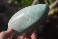 Polished Blue Amazonite Standing Free Forms  x 4 From Ambositra, Madagascar