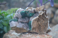 Natural Rare Ball Malachite On Drusy Quartz & Dolomite Matrix  x 2 From Kambove, Congo - Toprock Gemstones and Minerals 