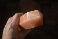 Polished Orange Twist Calcite Towers x 2 From Maevantanana, Madagascar