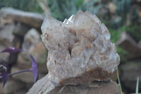 Natural Cascading White Phantom Smokey Quartz Cluster x 1 From Luena, Congo