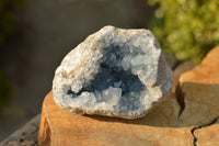 Natural Blue Celestite Geode Specimen With Gemmy Cubic Crystals  x 1 From Sakoany, Madagascar - TopRock