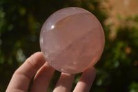 Polished  Star Rose Quartz Spheres x 3 From Ambatondrazaka, Madagascar - TopRock