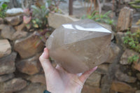 Polished Large Smokey Citrine Quartz Point x 1 From Angola