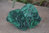 Natural Chatoyant Silky Malachite Specimens  x 2 From Kasompe, Congo