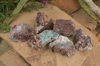 Natural Pink Salrose Cobaltion Dolomite Specimens  x 6 From Kakanda, Congo