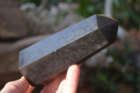 Polished Black Basalt Points  x 4 From Madagascar