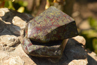 Polished Dragon Bloodstone Bastite Points  x 2 From Tshipies, South Africa - TopRock