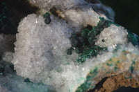 Natural Rare Ball Malachite On Drusy Quartz & Dolomite Matrix  x 2 From Kambove, Congo - Toprock Gemstones and Minerals 