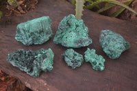 Natural Chatoyant Silky Malachite Specimens  x 7 From Kasompe, Congo