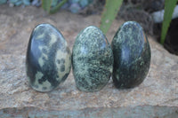 Polished Leopard Stone Standing Free Forms  x 6 From Zimbabwe - Toprock Gemstones and Minerals 