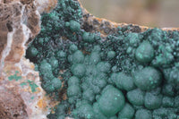 Natural Rare Ball Malachite On Drusy Quartz & Dolomite Matrix  x 1 From Kambove, Congo - Toprock Gemstones and Minerals 