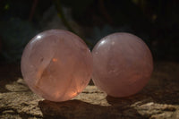 Polished  Star Rose Quartz Spheres x 3 From Ambatondrazaka, Madagascar - TopRock