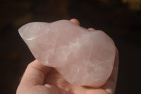 Polished Gemmy Pink Rose Quartz Flames  x 2 From Ambatondrazaka, Madagascar - TopRock