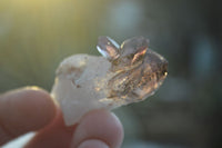 Natural Small Window Amethyst Crystals with Enhydro Bubble x 12 From Chiredzi, Zimbabwe