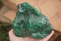 Polished  Large Malachite Free Form With Flower Ring Patterns  x 1 From Congo