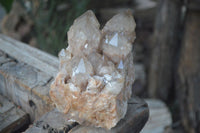 Natural Cascading White Phantom Smokey Quartz Cluster x 1 From Luena, Congo