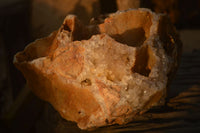 Natural Golden Limonite Quartz Vug Specimen x 1 From Zambia