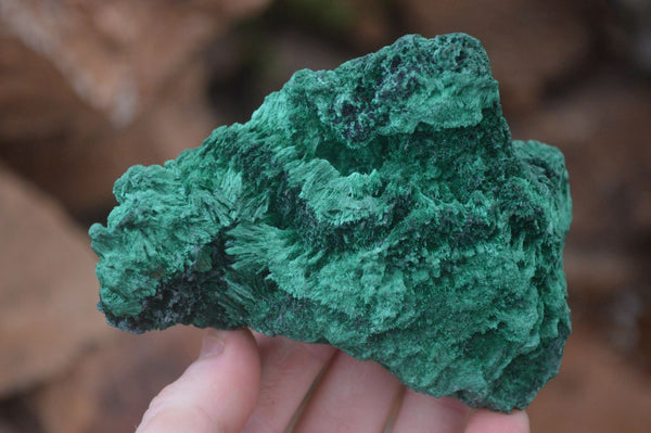 Natural Chatoyant Silky Malachite Specimens  x 3 From Kasompe, Congo