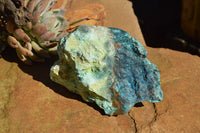 Natural Rough Blue Shattuckite & Chrysocolla Specimens  x 4 From Kaokoveld, Namibia - TopRock