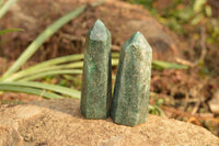 Polished Dark Green Fuchsite Sphere & Points  x 3 From Andakatani, Madagascar - TopRock