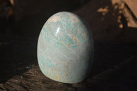 Polished Blue Amazonite Standing Free Forms  x 4 From Ambositra, Madagascar