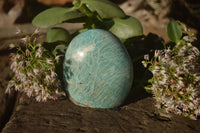 Polished Blue Amazonite Standing Free Forms  x 4 From Ambositra, Madagascar