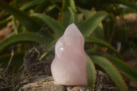 Polished Gemmy Pink Rose Quartz Flames  x 2 From Ambatondrazaka, Madagascar - TopRock