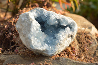 Natural Blue Celestite Geode Specimen With Gemmy Cubic Crystals  x 1 From Sakoany, Madagascar - TopRock