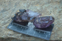 Natural Small Window Amethyst Crystals with Enhydro Bubble x 12 From Chiredzi, Zimbabwe