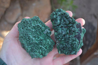 Natural Chatoyant Silky Malachite Specimens  x 6 From Kasompe, Congo